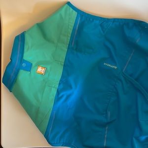 XS Ruffwear Sun Shower™ Dog Raincoat in blue dusk color